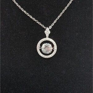 S925 Sterling Silver Sparkling Cubic Zirconia Necklace